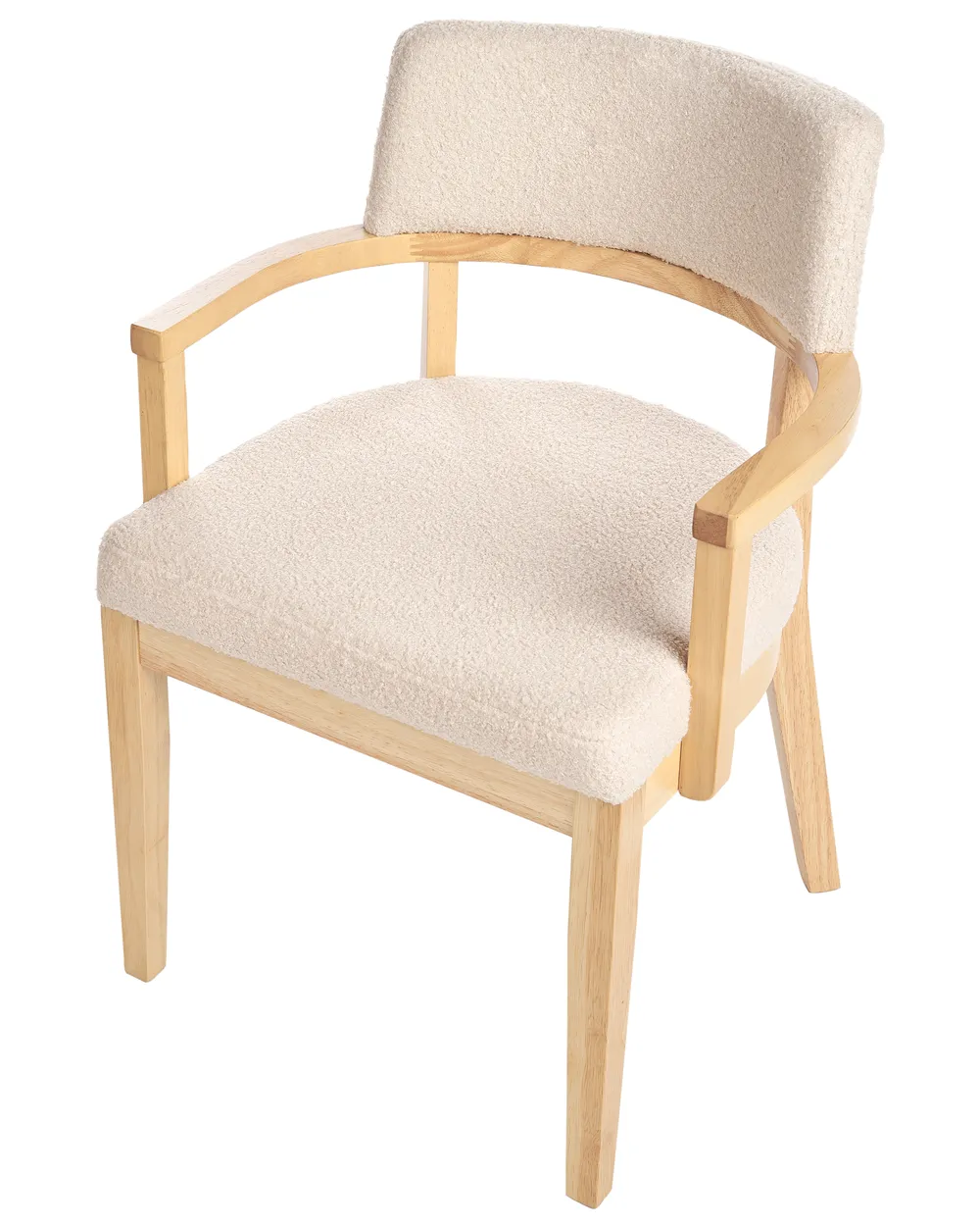 Esszimmerstuhl 2er Set DALBO Bouclé Hellbraun / Beige_949244