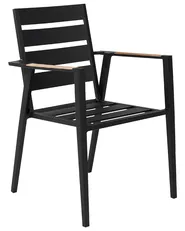 Set mit 6 Stühlen und Sitzkissen TAVIANO Metall Schwarz_841729