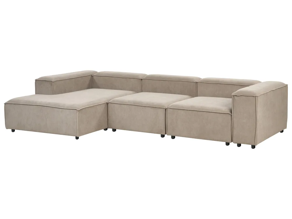 Modul Ecksofa 4-Sitzer ARDAL Cord Hellbraun rechtsseitig_940673