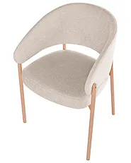 Esszimmerstuhl 2er Set ZANE Stoff Hellbeige_1160990