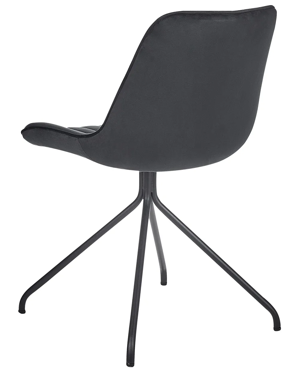 Set of 2 Dining Chairs NAVASOTA Velvet Black_860829