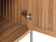 Outdoor-Küche 3er Set mit Spüle IVREA Braun / Silber zertifiziertes Akazienholz_988391