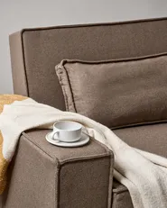 Schlafsofa 3-Sitzer AROLE Stoff Braun_1056593