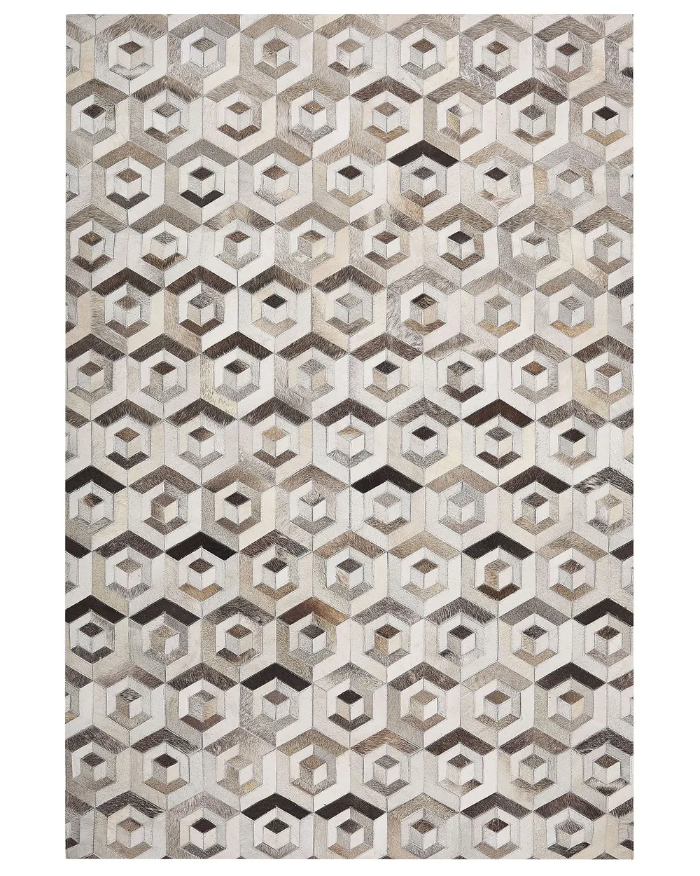 Teppich TAVAK Beige 140 x 200 cm Echtleder