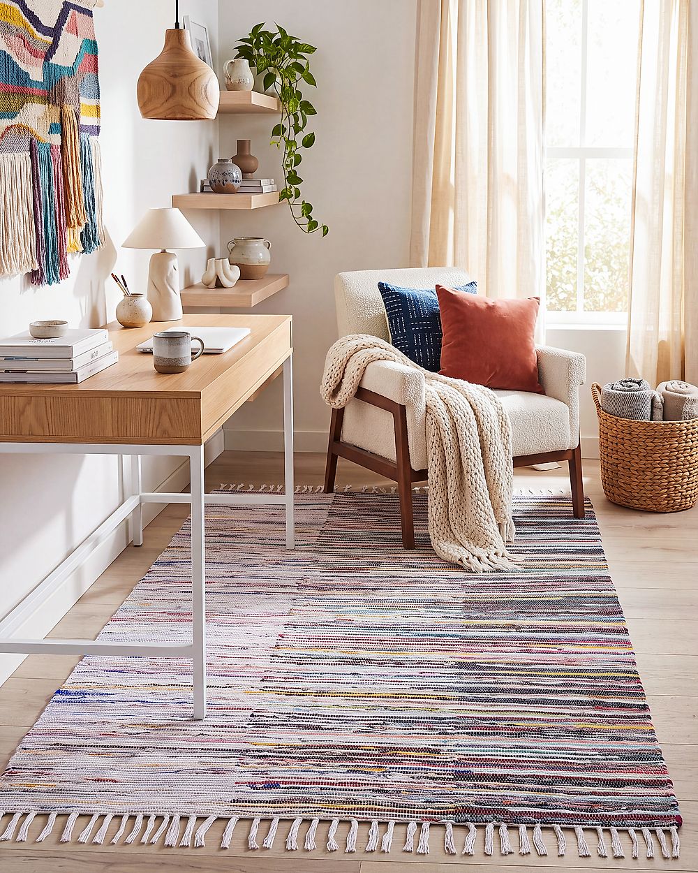 Rug MERSIN Multicolour 140 x 200 cm Cotton