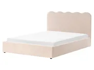 Bett mit Stauraum NANTERRE Bouclé Beige 160 x 200 cm_1019636