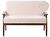 Sofa 2-Sitzer ESRUM Bouclé Dunkelbraun / Beige
