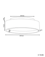 LED Ceiling Lamp DAWEI Metal Light Brown_824581