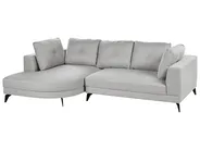 Ecksofa 3-Sitzer YURI Kunstleinen Grau rechtsseitig_1021538