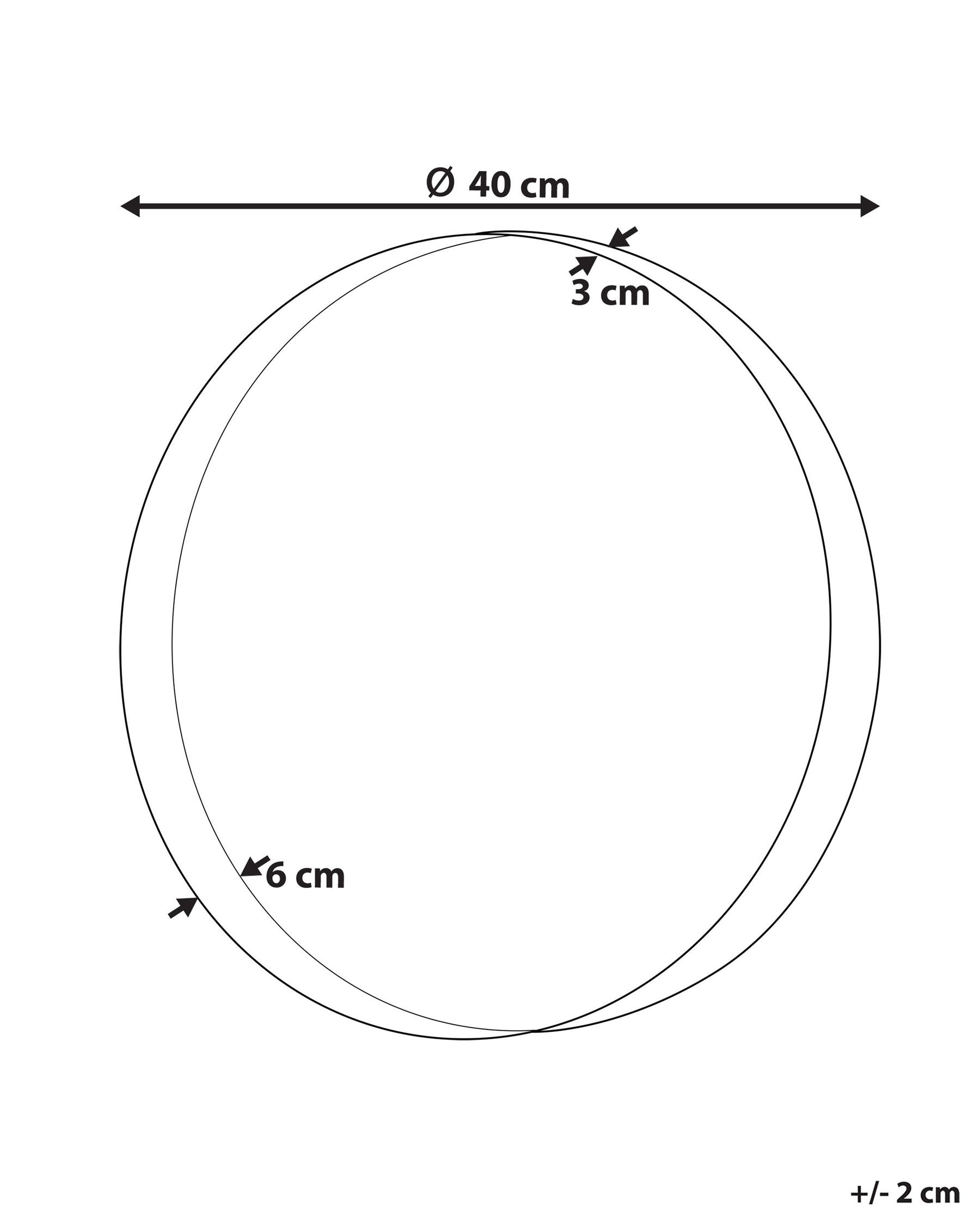 Wandspiegel PINEY 40 cm 40 cm Metall Kupfer_802233