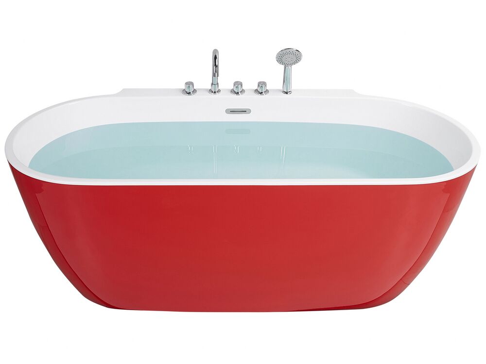 Vrijstaand bad ROTSO 170 x 80 cm Rood