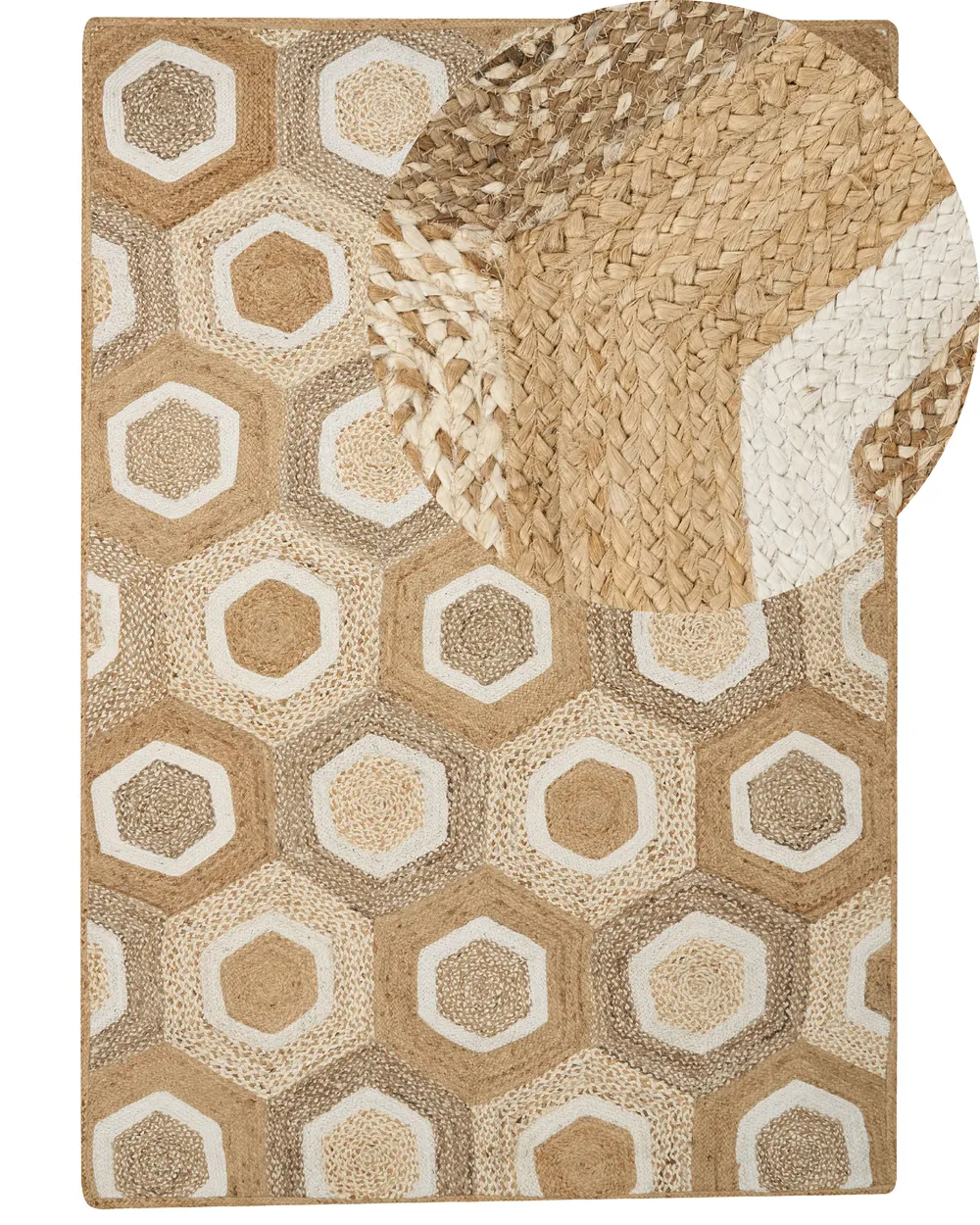 Teppich BASOREN Beige 160 x 230 cm Jute