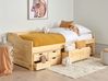 Tagesbett mit Stauraum Kiefernholz ROYVILLE 90 x 200 cm Hellbraun