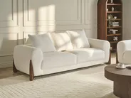 Sofa 3 Seater VINLIDEN Boucle White_1048363