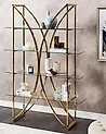 Regal mit 4 Ebenen HOLLOW 175 cm Metall Gold