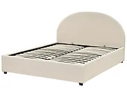 Ottoman Bed VAUCLUSE Fabric Beige 160 x 200 cm (EU King Size)_876839