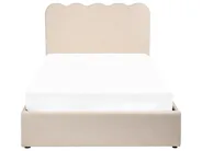 Ottoman Bed NANTERRE Boucle Beige 120 x 200 cm (EU Small Double)_1084455