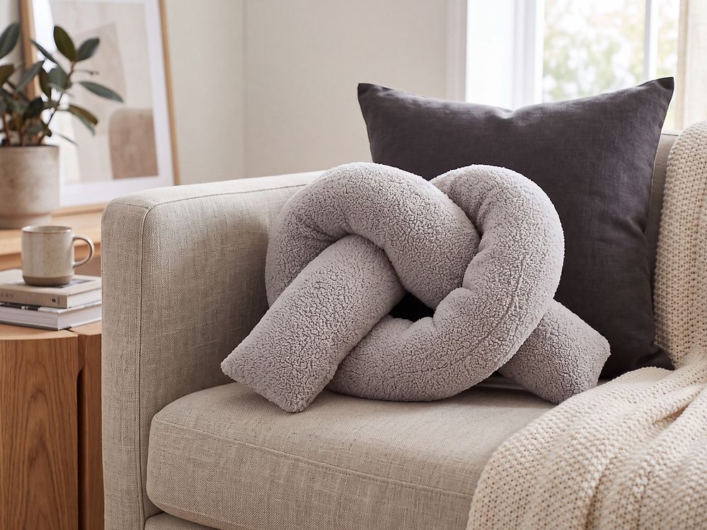Coussin GLADIOLUS 172 x 14 cm Bouclé Gris Unicolore