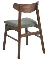 Esszimmerstuhl 2er Set SMILEY Holz Braun / Grün_1068295