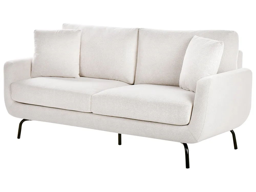 Sofa 3-Sitzer VESALA Stoff Cremeweiß_950726
