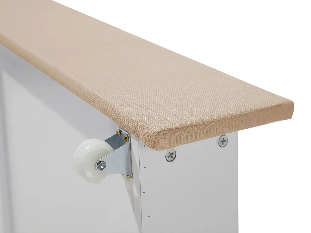 Bed with Storage Drawers MONTPELLIER Fabric Beige 160 x 200 cm (EU King Size)_754250