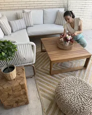 Teppich PIRLI Beige 80 x 150 cm Jute_923167