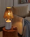 Tischlampe LARISSOS Keramik Weiß