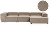 Modul Ecksofa 4-Sitzer ARDAL Cord Hellbraun linksseitig