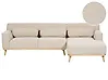 Ecksofa SIMOS Cord Hellbeige linksseitig