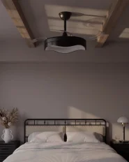 Stropni ventilator z lučjo ETONIA z daljinskim upravljalnikom LED Črna_1198922