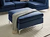 Ottomane EVJA Samtstoff Marineblau