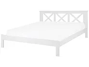 Bed Pine Wood TANNAY 180 x 200 cm (EU Super King) White_742357