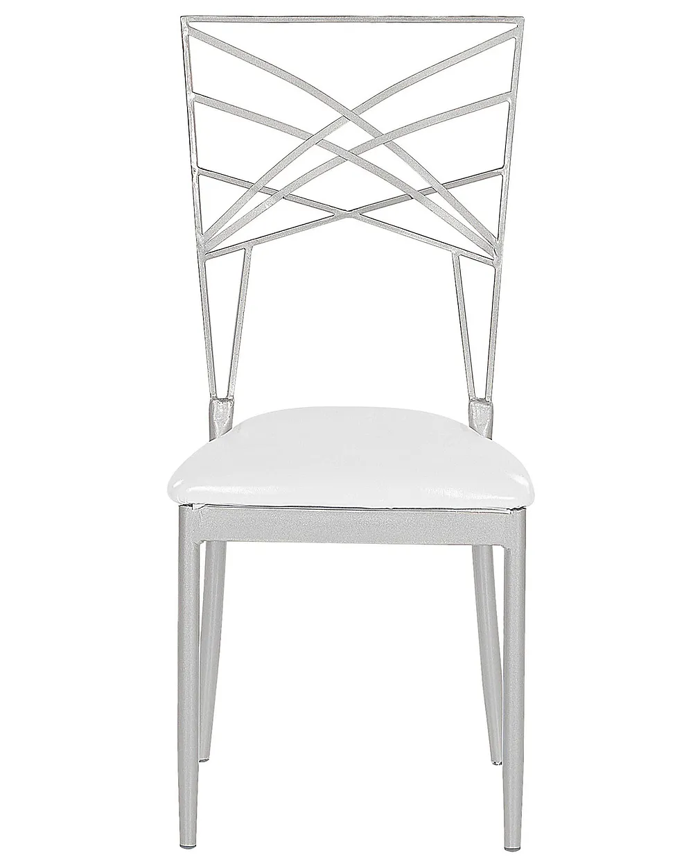 Set of 2 Dining Chairs GIRARD Metal Silver_782824