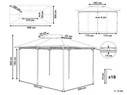 Pavillon COLOS 400 cm 300 cm Metall Graphitgrau_778672