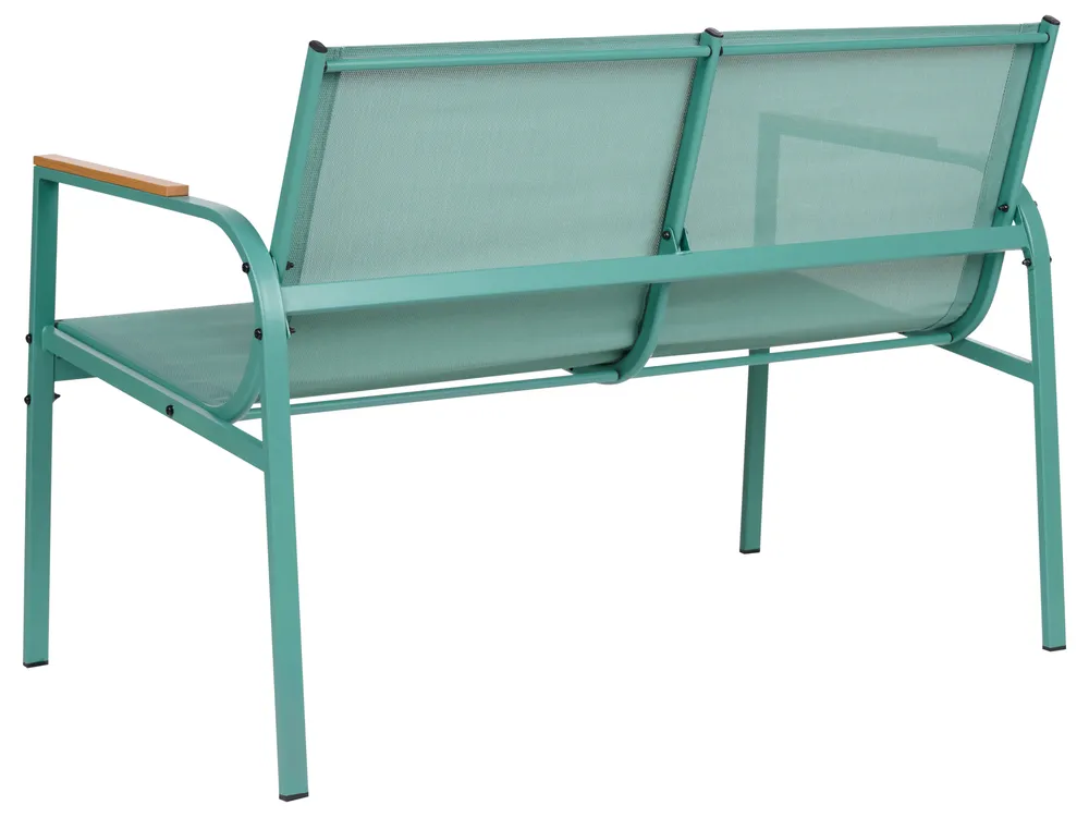 Lounge Set mit Tisch 4-Sitzer LEDRO Metall Grün_1077067