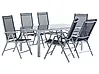 Gartenmöbel Set 6-Sitzer CATANIA Metall Schwarz
