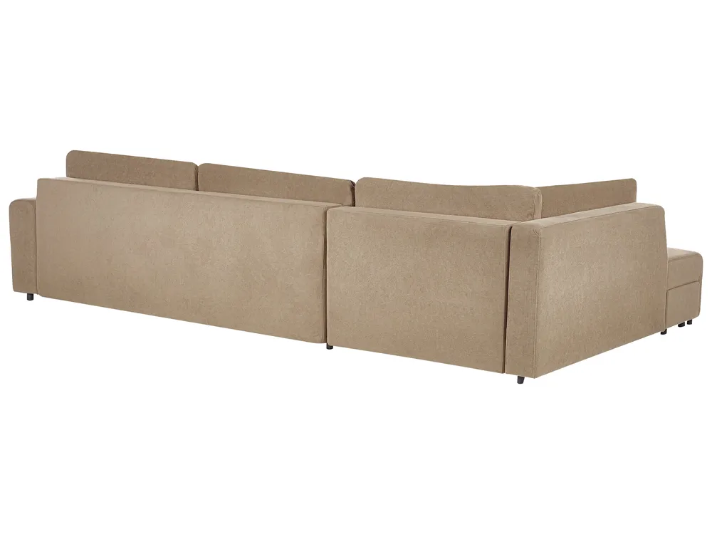 Eckschlafsofa 4-Sitzer INNVIK Stoff Braun linksseitig_965159