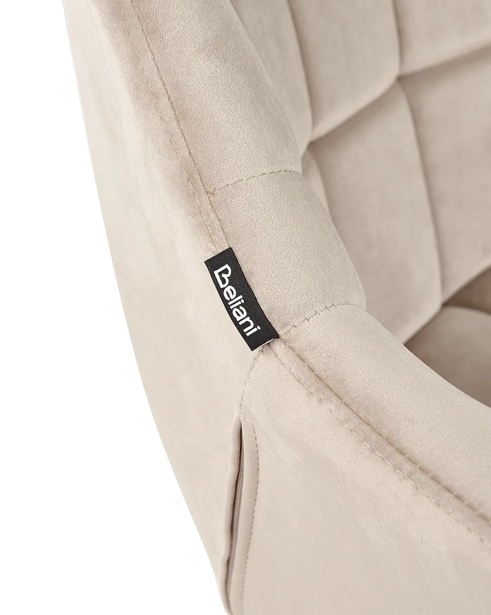 Schreibtischstuhl LABELLE Samtstoff Beige_934228