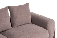 Living Room Set 6 Seater VINLIDEN Boucle Brown_1048550