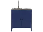 Outdoor Kitchen Cabinet with Sink VILAMA Blue_973847