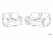 Sofa Set 5-Sitzer RONNEBY Stoff Hellbraun_901486