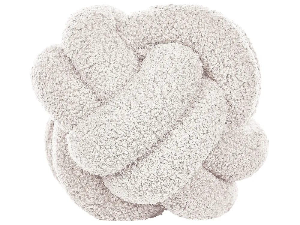 Dekokissen 2er Set MALNI 19 x 19 cm Bouclé Cremeweiß Ohne Muster_854883