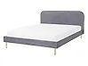 Bett mit Lattenrost Samtstoff FLAYAT 140 x 200 cm Grau