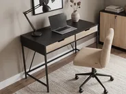 Schreibtisch JENA 120 cm 60 cm mit Schubladen Schwarz_790270