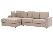 Ecksofa 4-Sitzer KOHLO mit Ottomane Stoff Taupe rechtsseitig_945124