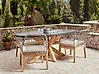 Gartenmöbel Set 4-Sitzer ORISTANO inkl. Kissen Beton Beige