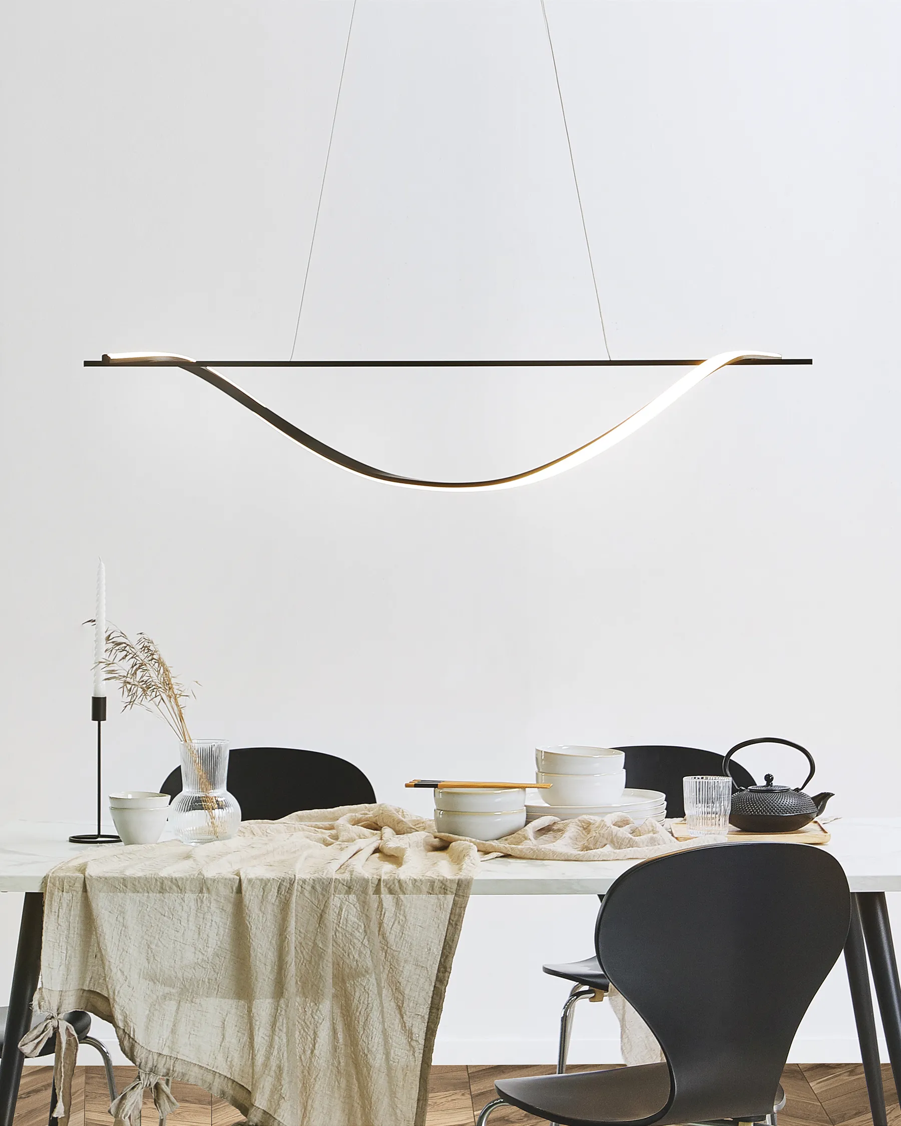 LED Hängeleuchte BODRI Metall Schwarz_815689
