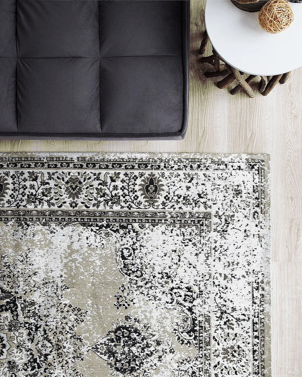 Rug ALMUS Taupe 140 x 200 cm Cotton_1157002