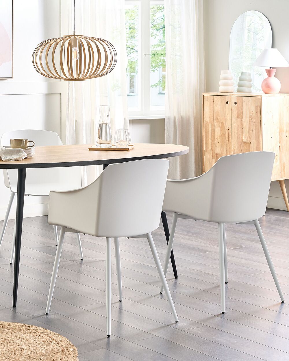 Set van 2 eetkamerstoelen FONDA Wit