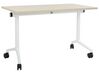 Zusammenklappbarer Schreibtisch CAVI 120 cm 60 cm mit Rädern Hellbraun